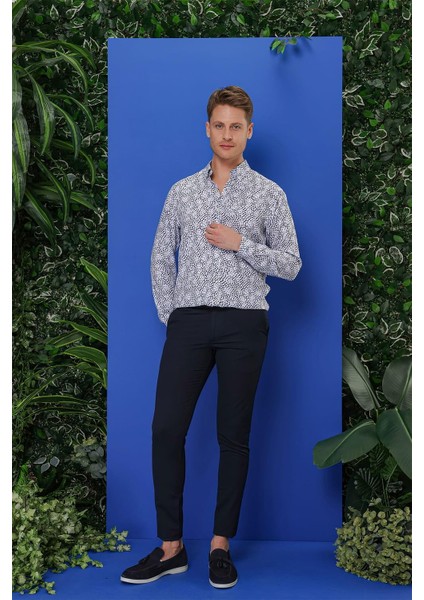 G 1539 Slim Fit Beyaz Klasik Gömlek fırsatları