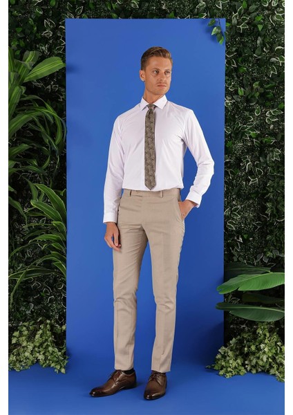 Gk 689 Slim Fit Beyaz Klasik Gömlek