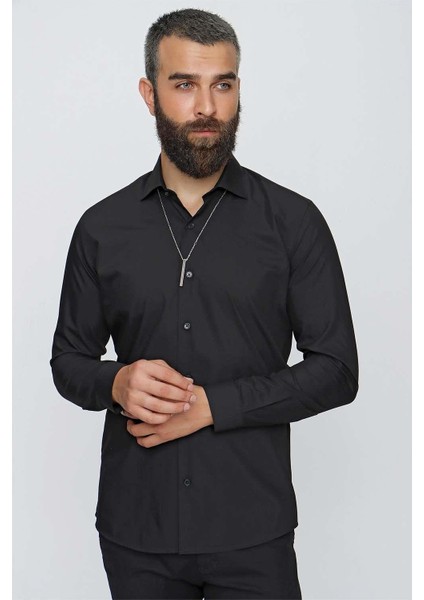 Gk 649 Siyah Altro Gömlek