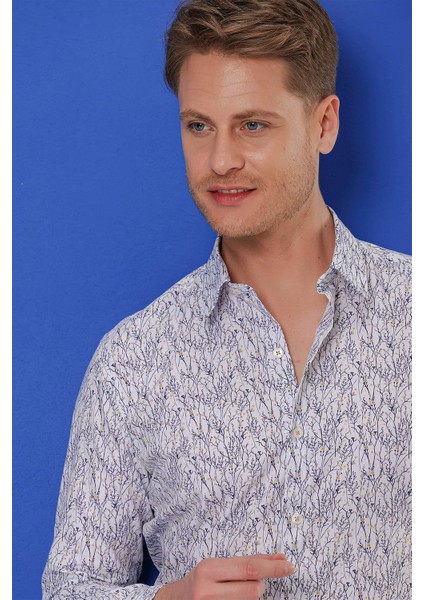 G 1540 Slim Fit Beyaz Klasik Gömlek fırsatları