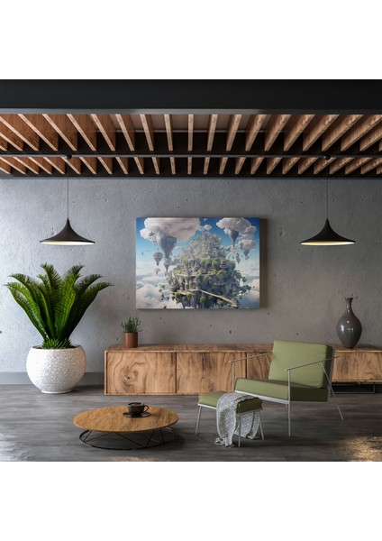 Skyward Köyü Kanvas Tablo - Köy Kanvas Duvar Sanatı fiyatları