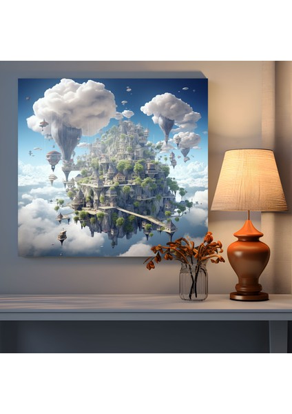 Skyward Köyü Kanvas Tablo - Köy Kanvas Duvar Sanatı modelleri