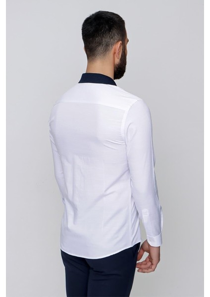 G 1491 Slim Fit Beyaz Spor Gömlek indirimleri