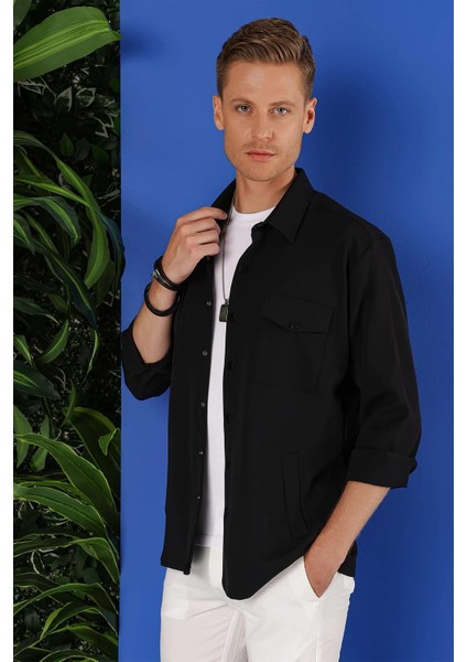 G 1534 Slim Fit Siyah Klasik Gömlek fırsatları