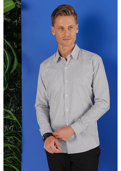 G 1519 Slim Fit Beyaz Spor Gömlek modelleri