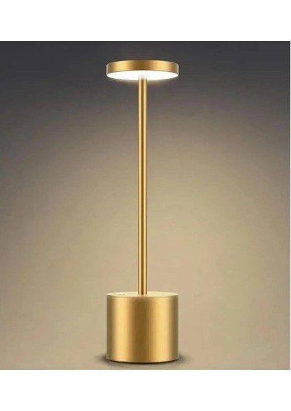 Şarjlı Masa Lambası Dimmerli Dekoratif Abajur Cata Sevilla Dokunmatik Sunum Lambası 3 Renk Işık Modu Gold fiyatları