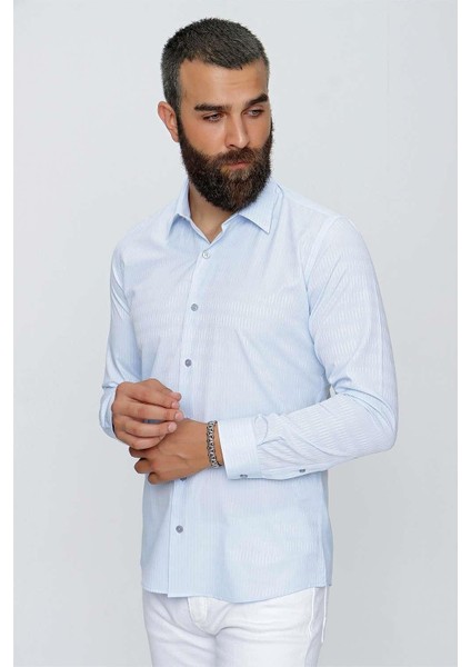 GK 651 Koyu Mavi Klasik Gömlek modelleri