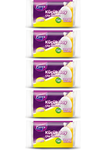 Güçlü Çöp Torbası Mini Boy 5' Li Paket