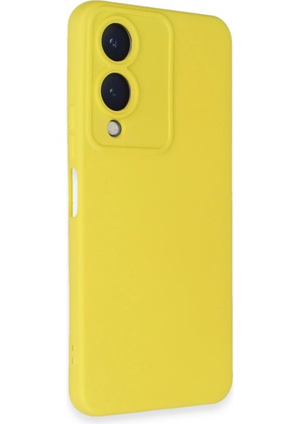 Vivo Y17S Kılıf Nano Içi Kadife Silikon - Sarı - ASOY3389-2529 fiyatları