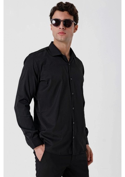 Gk 677 Slim Fit Siyah Altro Gömlek fırsatları