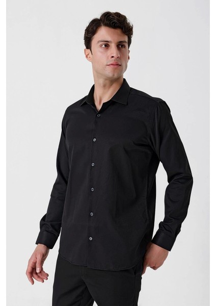 Gk 677 Slim Fit Siyah Altro Gömlek indirimleri