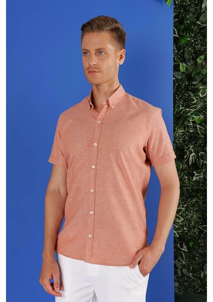 G 1556 Slim Fit Kiremit Klasik Gömlek fiyatları