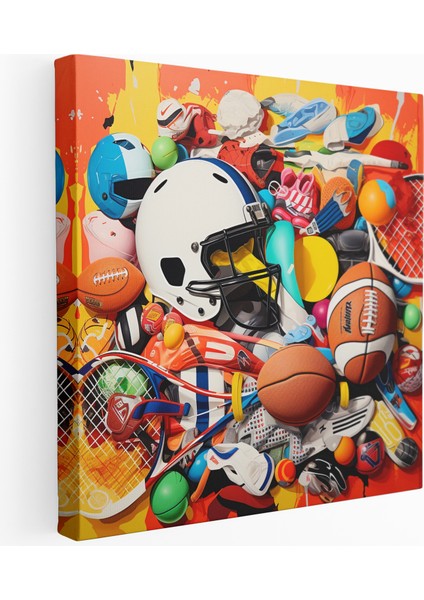 Canlı Spor Ikonları Kanvas Tablo