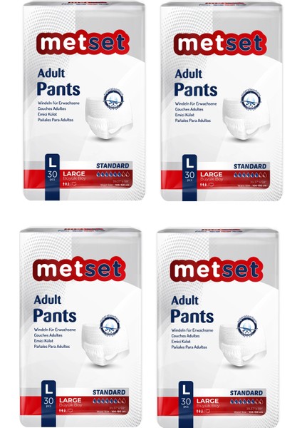 Emici Külot Large Büyük Boy 30 Luk 4 Paket 120 Adet