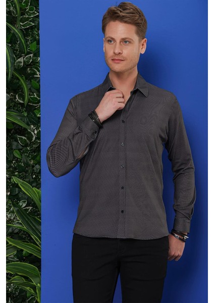 G 1524 Slim Fit Siyah Spor Gömlek fiyatları