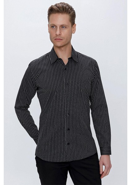G 1519 Slim Fit Siyah Spor Gömlek fiyatları