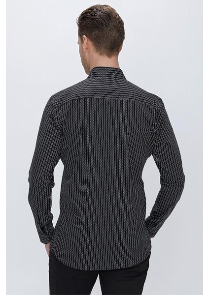 G 1519 Slim Fit Siyah Spor Gömlek indirimleri