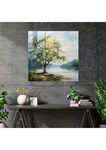 Hayat Ağacı Duvar Sanatı - Izlenimci Yağlı Boya Tablo - Ev Dekorasyonu - Sessizlik ve Huzur Temalı Yağlı Boya Tablo modelleri