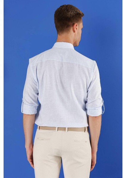 G 1555 Slim Fit Açık Mavi Klasik Gömlek indirimleri