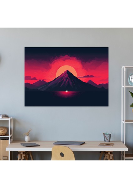 Volkan Duvar Sanatı - Kanvas Tablo Volkan Temalı Tuval Baskı modelleri