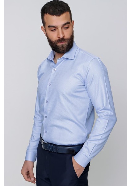 Gk 645 Mavi Klasik Gömlek modelleri