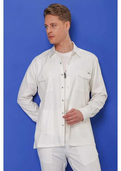 G 1534 Slim Fit Ekru Klasik Gömlek fiyatları