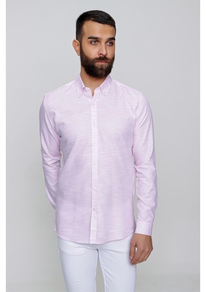 G 1489 Slim Fit Pembe Spor Gömlek fiyatları