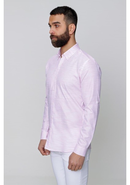 G 1489 Slim Fit Pembe Spor Gömlek modelleri