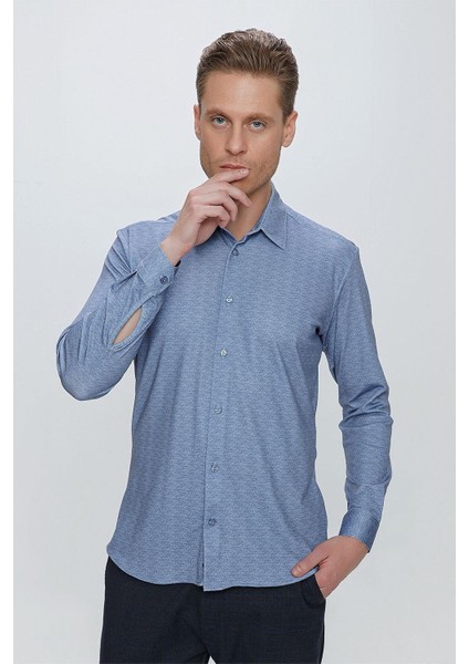 G 1523 Slim Fit Mavi Spor Gömlek fiyatları