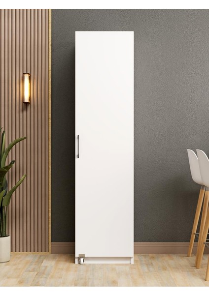 Kuzeylife Novensa Çok Amaçlı Erzak-Kiler Dolabı Tek Kapaklı Beyaz fırsatları