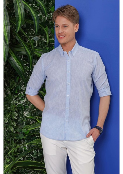 G 1554 Slim Fit Açık Mavi Klasik Gömlek fiyatları