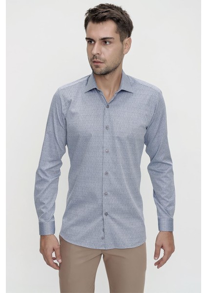 Gk 618 Gri Klasik Gömlek