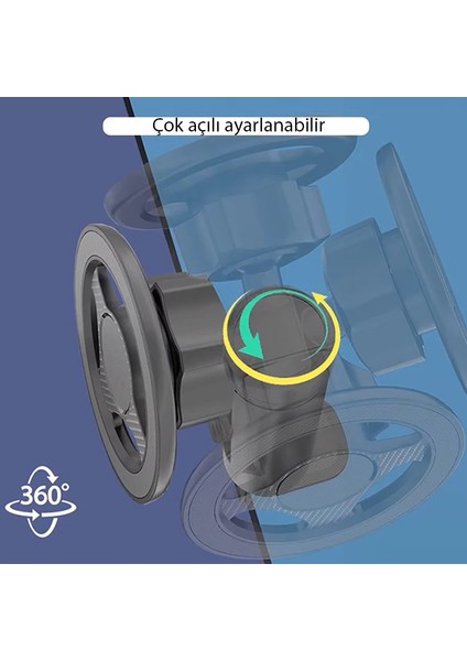 Ally Magsafe Uyumlu Masa Koltuk Klipsli Manyetik Telefon TUTUCU-(1903) - ASOY3598-7534 fırsatları