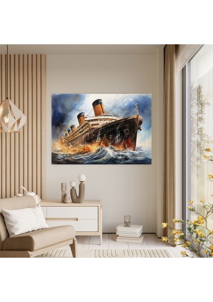 Titanic Denizcilik Sulu Boya Tablo Baskı - Duvar Sanatı Kanvas Tablo modelleri