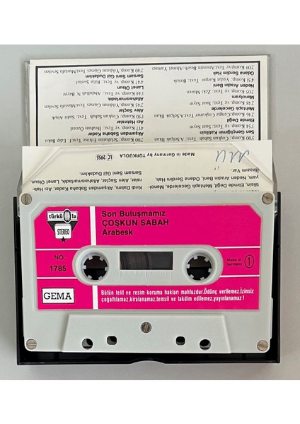 Coşkun Sabah Son Buluşmamız Türküola 1785 Alman Baskı Kaset (Orijinal Dönem Alman Baskı) fiyatları