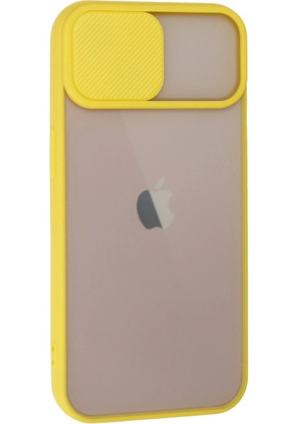 iPhone 13 Kılıf Palm Buzlu Kamera Sürgülü Silikon - Sarı - ASOY5590-7369 fiyatları