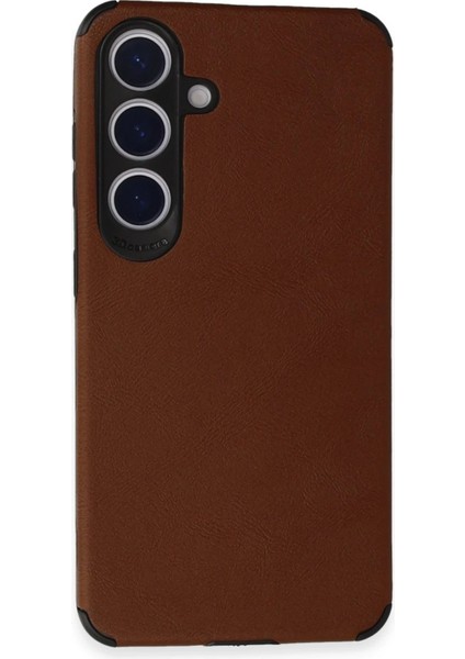 Samsung Galaxy S24 Kılıf Loop Deri Silikon - Kahverengi - ASOY8154-1934