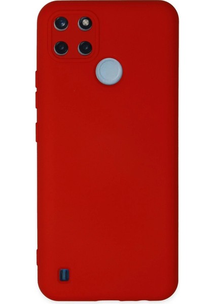 Realme C25Y Kılıf Nano Içi Kadife Silikon - Kırmızı - ASOY7752-4896