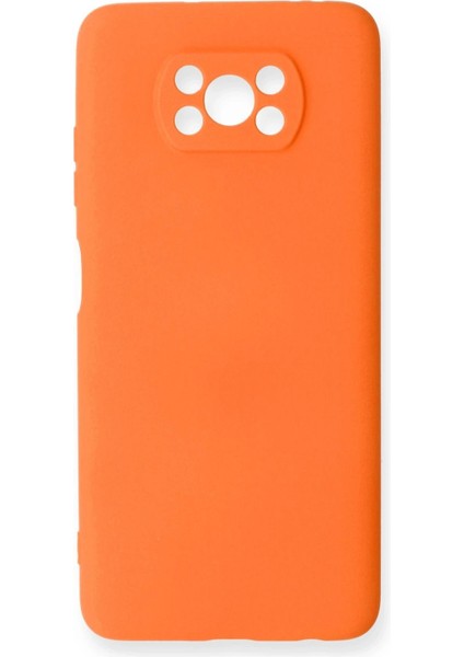 Xiaomi Pocophone X3 Kılıf Nano Içi Kadife Silikon - Turuncu - ASOY8161-1661