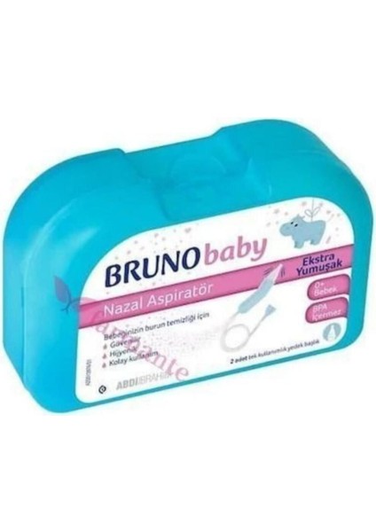 Baby Yumuşak Başlıklı Nazal Aspiratör 1 Adet + Tek Kullanımlık Başlık 2 Adet - BPA İçermeyen, Ergonomik ve Bebek Dostu Tasarım indirimleri