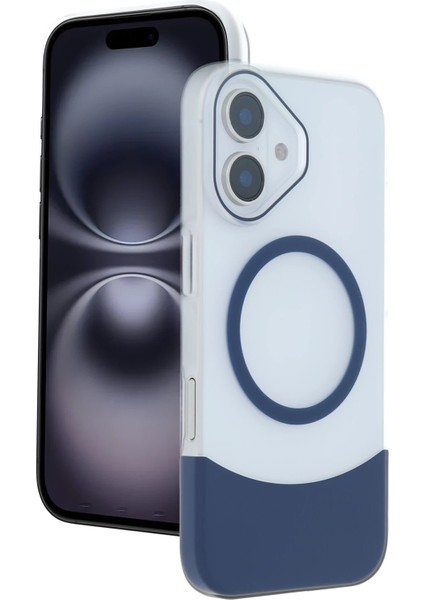 Apple iPhone 16 Velar Magsafe Kapak - Lacivert - ASOY5794-7026