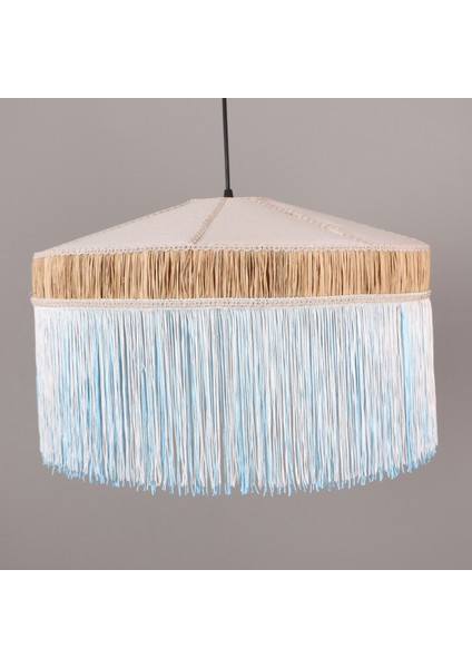 Mylamp Şanzelize 50X30 cm Doğal Hazeran - Rafya ve Kumaş Avize fırsatları