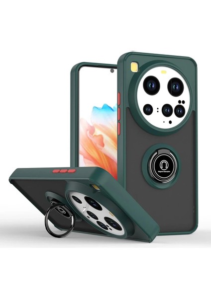 Xiaomi Mi 15 Ultra Kılıf Montreal Yüzüklü Silikon Kapak - Yeşil - ASOY4294-2830