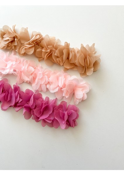 Kız Bebek Çiçekli 3’lü Lastikli Bandana Seti,saç Bandı Seti fiyatları