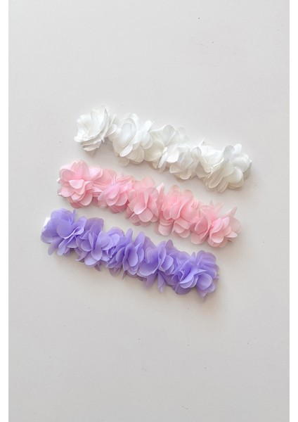 Kız Bebek Çiçekli 3’lü Lastikli Bandana Seti,saç Bandı Seti fiyatları