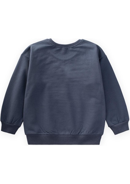 Çiçek Nakışlı Sweatshirt 2-7 Yaş Lacivert fiyatları