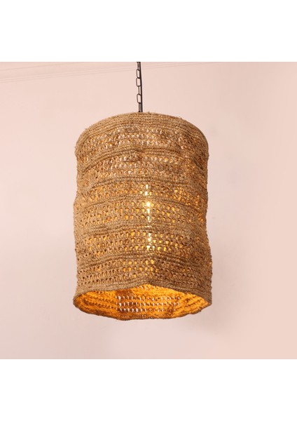 Mylamp Selanik Örme Doğal Rafya 40X48 cm Aydınlatma fırsatları