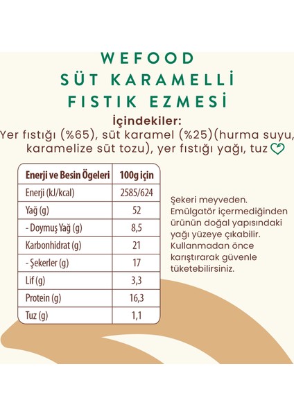 Süt Karamelli Fıstık Ezmesi 300 gr