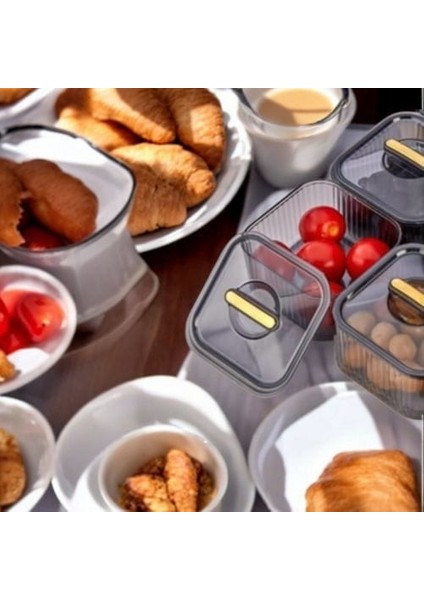 Kahvaltılık Kapaklı Saklama Kabı Tepsili 5 Bölmeli 11 Parça Sunumlu Kahvaltı Seti fiyatları
