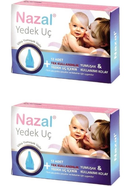 Burun Aspiratörü Tek Kullanımlık Ultra Yumuşak Silikon Yedek Uç 12'li 2 Paket Bebekler için modelleri